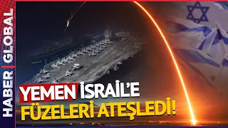 Bir Ülke Daha İsrail'e Savaş Açtı! Yemen İsrail'e Füzeleri Ateşledi ABD Savaş Gemisi Önledi