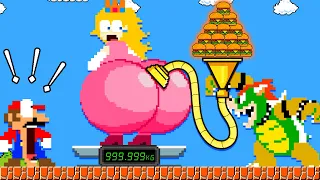 Super Mario Bros: Mario Vs Peach IDEAL BUTT Super Sized Maze Escape | Game Animation