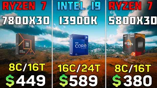 7800X3D vs i9 13900K vs R7 5800X3D - Test in 10 Game