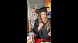 Military brother surprises his sister on her graduation day 🥹