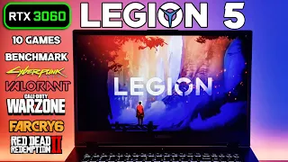 Lenovo Legion 5 | 10 Games Tested | RTX 3060 Laptop ( 6GB 130w ) + Ryzen 7 5800H | Benchmark