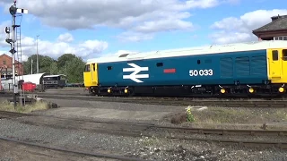 0Z50 50033 & 50007 Eastleigh Works Gbrf to Kidderminster S.V.R.