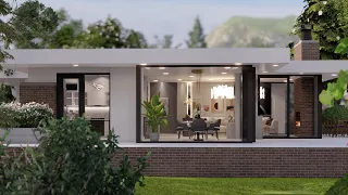 simple modern house design ideas2bedrooms/3bathrooms house[15.5mx15m]model0135