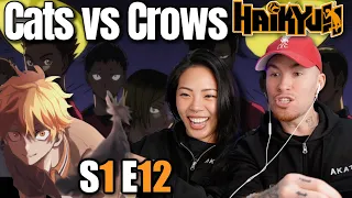 CATS VS CROWS! LETS GO CROWS! | Haikyuu!! Reaction S1 Ep 12