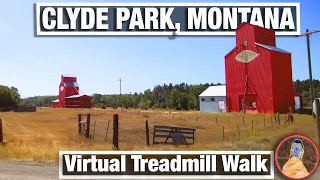 City Walks - Clyde Park, Montana - Virtual Treadmill Walking Tour - Small Towns