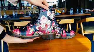 Artsadd Custom Printed High Grade PU Leather Martin Boots For Women/Model 402H