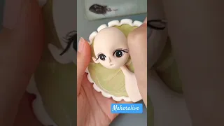 #cute doll #cute 🎎 crafts # clay sculpture of doll #dolls #clay craft #sculpture #how to make a doll