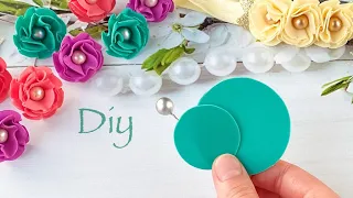 Как сделать Цветы из фоамирана за 5 минут/ Easy Diy Foam Paper Flowers / Flores de Goma Eva