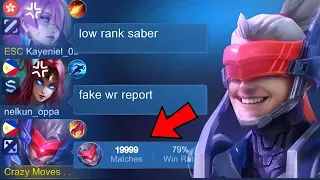 SABER FAKE WR PRANK IN SOLO RANKED GAME!! (team auto trashtalk)