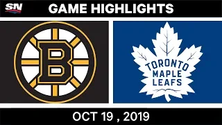 NHL Highlights | Bruins vs. Maple Leafs – Oct. 19, 2019