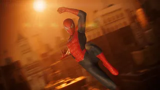 Marvel's Spider-Man 2 Golden Hour Swinging in the Raimi Suit (Swing Assist 1, no HUD)