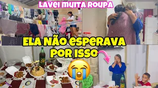 ELA SE EMOCIONOU🥹FIQUEI FELIZ POR ELA TER GOSTADO/ LAVEI MUITA ROUPA /ROTINA MÃE E DONA DE CASA 🩷