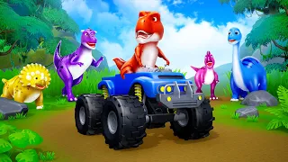 Trex Dino Monster Truck Rescue Adventure: Funny Dinosaurs Comedy Cartoons 2024