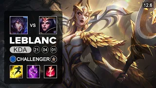 Lebalanc vs Ahri Mid - KR Challenger - Patch 12.6 Season 12