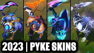 ALL PYKE SKINS SPOTLIGHT 2023 | League of Legends