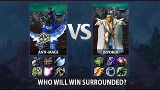 Invoker vs Anti mage | 1 x 1 | 25 lvl | full slots | who will beat?