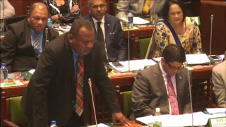 Fijian Minister for Agriculture, Hon. Inia Seruiratu's response to NFP's sugar motion.