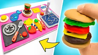 Vamos Fazer uma Cozinha em Miniatura e Comidinhas com Massa de Modelar || DIY FÁCIL COM MASSINHA!