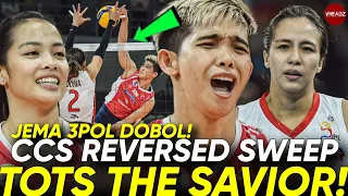 Tots SINALBA ang CCS w/ PVL Record 38Pts! Jema Triple-Double 54% sa RECEIVING! CCS REVERSED SWEEP!