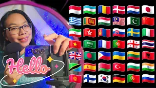 ASMR HELLO IN DIFFERENT LANGUAGES (FAST Camera Tapping, Mouth Sounds) 🤗📱 [42 Languages]