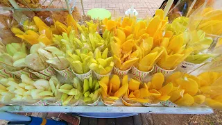 Filipino Street Food | Green Mango | Guava | Cotton Fruit ( Mangga | Bayabas | Santol )