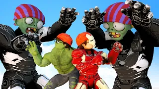 Scary teacher Fun 3D animation - Iron Nick and NickHulk vs Zombies