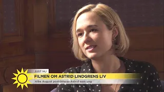 Alba August: "Man behöver mod för att porträttera Astrid Lindgren" - Nyheterna (TV4)