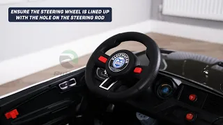 How To Attach The Steering Wheel On The Ford Mustang GT Style - Police Edition Kids Ride on Car