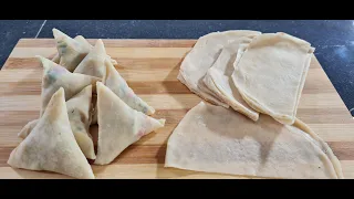 How To Make Samosa Pastry.For Beginners.No Rolling,No Oven. (Tutorial)