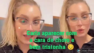 Carla Dias: apareceu bem abatida e tristonha quase caiu uma lágrima desse olha triste 😔