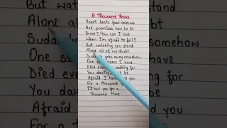 A Thousand Years❤~ #shorts #viral #lyrics