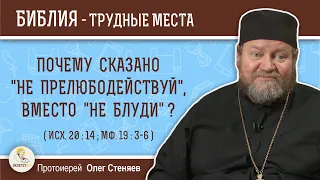 Почему сказано "не прелюбодействуй", вместо "не блуди" (Исх. 20:14)  Протоиерей Олег Стеняев
