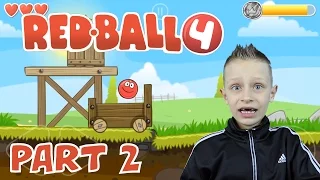 RED BALL 4, levels 6-8 - follow my red ball as I jump over obstacles | KID GAMING on PHONE TABLET