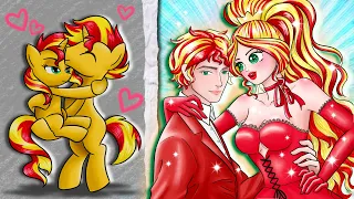 My Little Pony Sunset Couple Transformation | Love Story By Stop Motion Paper | Annie Channel