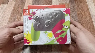 Nintendo Switch Pro Controller в стиле splatoon, распаковка и первое впечатление