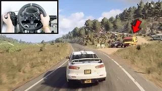 Dirt Rally 2.0 Driving Mitsubishi Lancer Evo X (Steering Wheel + Shifter) Gameplay