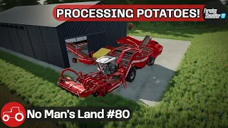 Harvesting & Processing Potatoes, Sowing Canola - No Man's Land #80 FS22 Timelapse