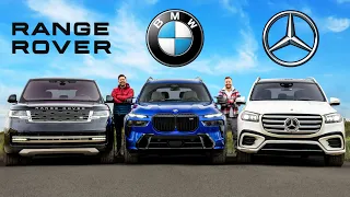 2024 Range Rover vs BMW X7 vs Mercedes GLS // SUV Kings Face Off