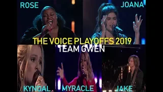 The Voice PLAYOFFS 2019 Team Gwen(Rose Short, Kyndal Inskeep, Joana Martinez, Myracle & Jake)