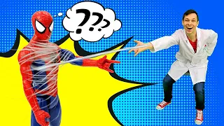 Игры для мальчиков – У Человека Паука проблемы с паутиной! – Супергерои в видео с игрушками.