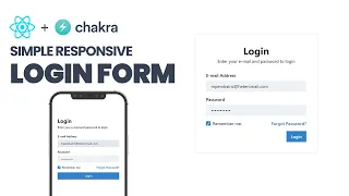 REACT and Chakra-UI Simple and responsive login form in 5 minutes