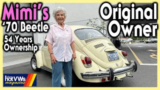 90 years old Mimi's daily driver: 1970 Beetle! She has owned it since it was brand new!