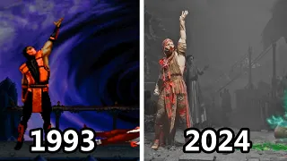 Evolution of Ermac's Telekinetic Slams Finisher