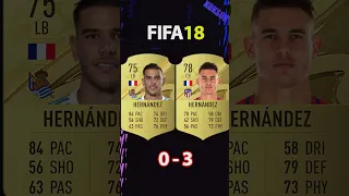 THEO VS LUCAS HERNANDEZ FIFA COMPARISON #shorts #football #fifa10 #fifa23