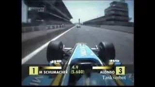 F1 2003 Spanish GP Ralf Schumacher vs Fernando Alonso