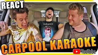 HARRY STYLES & JAMES CORDEN KARAOKE - Marcio Guerra Reagindo React Reação One Direction