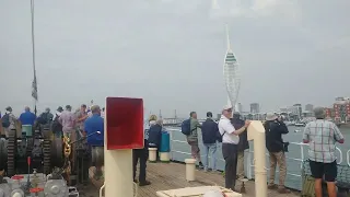 Shieldhall fog horn echoes round Portsmouth harbour