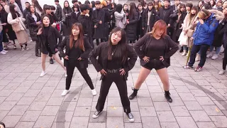 20191116. GRACE. EXID 'UP & DOWN' COVER. LOVELY SCHOOLGIRLS PRESENTING ATTRACTIVE BUSKING.