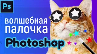 Волшебная палочка Фотошоп быстрое выделение photoshop. Простой урок как вырезать объект из фона.