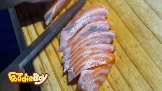 Aged Brown Croaker, Salmon Sashimi - Korean Street Food